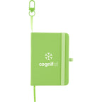 Mini Clip-On Notebook with Recycled Cover, 3 x 4 Inches - Lime - Front