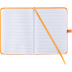 Mini Clip-On Notebook with Recycled Cover, 3 x 4 Inches - Orange - Open