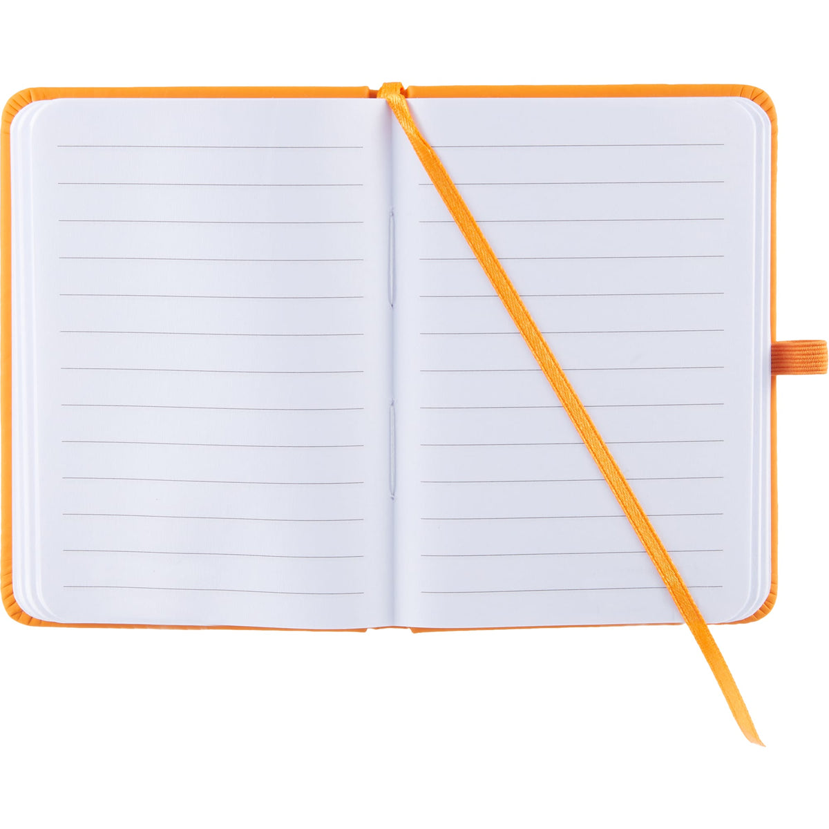 Mini Clip-On Notebook with Recycled Cover, 3 x 4 Inches - Orange - Open
