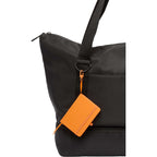 Mini Clip-On Notebook with Recycled Cover, 3 x 4 Inches - Orange - Propped