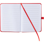 Mini Clip-On Notebook with Recycled Cover, 3 x 4 Inches - Red - Open