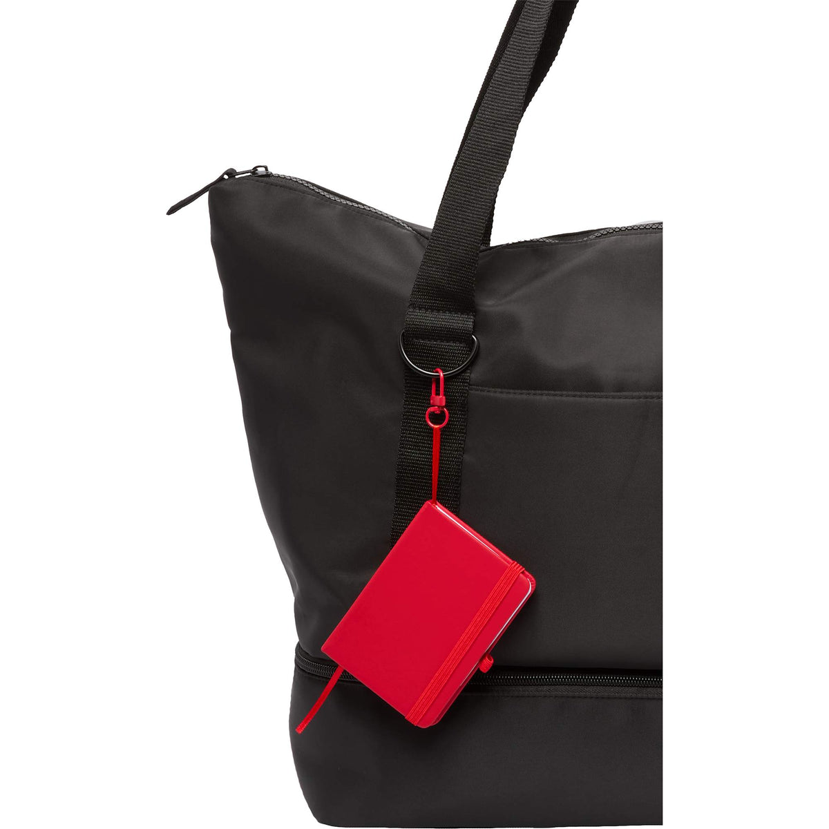 Mini Clip-On Notebook with Recycled Cover, 3 x 4 Inches - Red - Propped