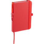 Mini Clip-On Notebook with Recycled Cover, 3 x 4 Inches - Red - Right Angle