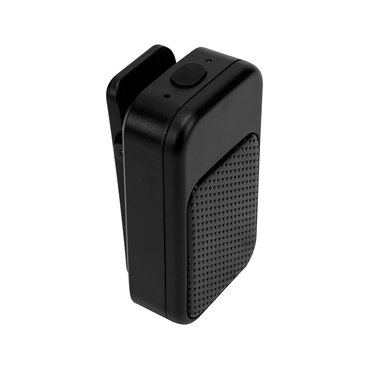 Mini Clip-On Speaker with Mesh Front Full Color - Black - Angle
