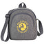 Mini Crossbody Sling Bag in Polycanvas Embroidery - Graphite - Front