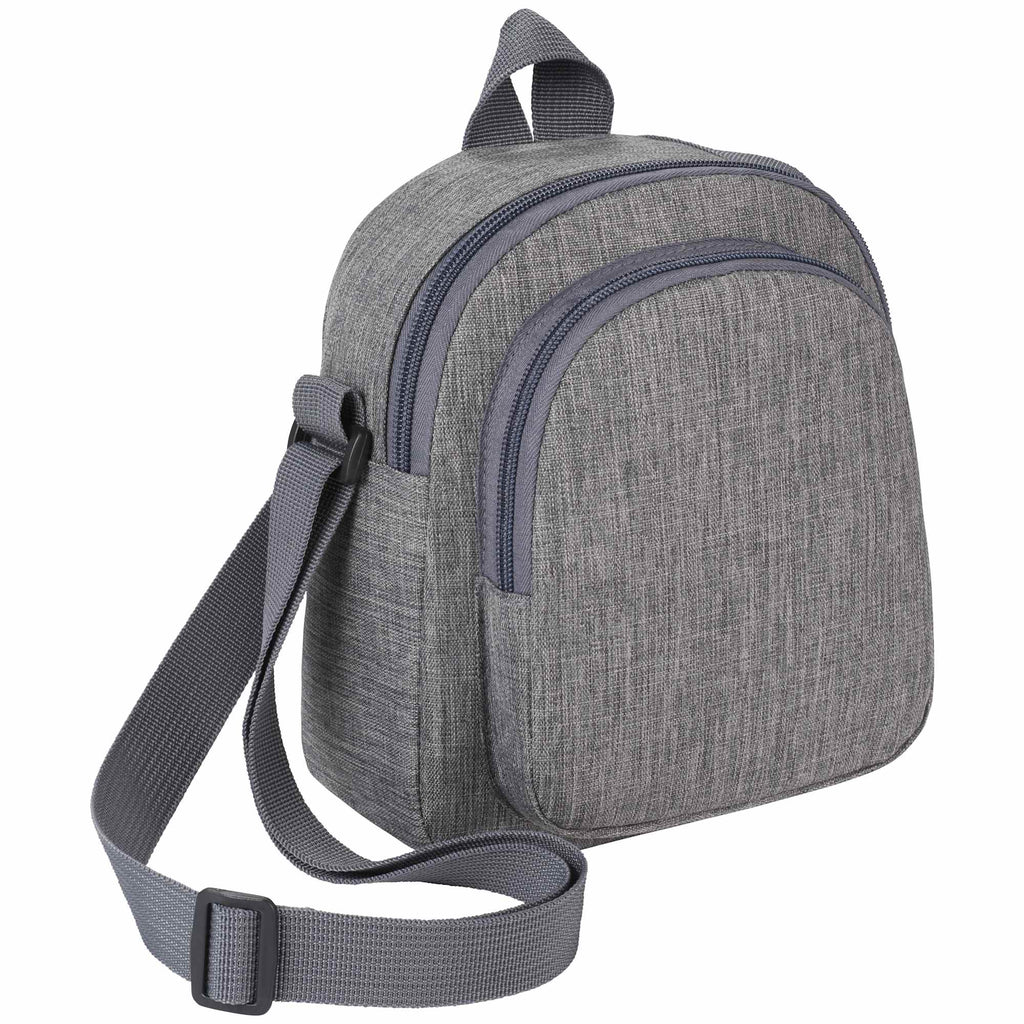 Mini Crossbody Sling Bag in Polycanvas Embroidery - Graphite - Photo 4