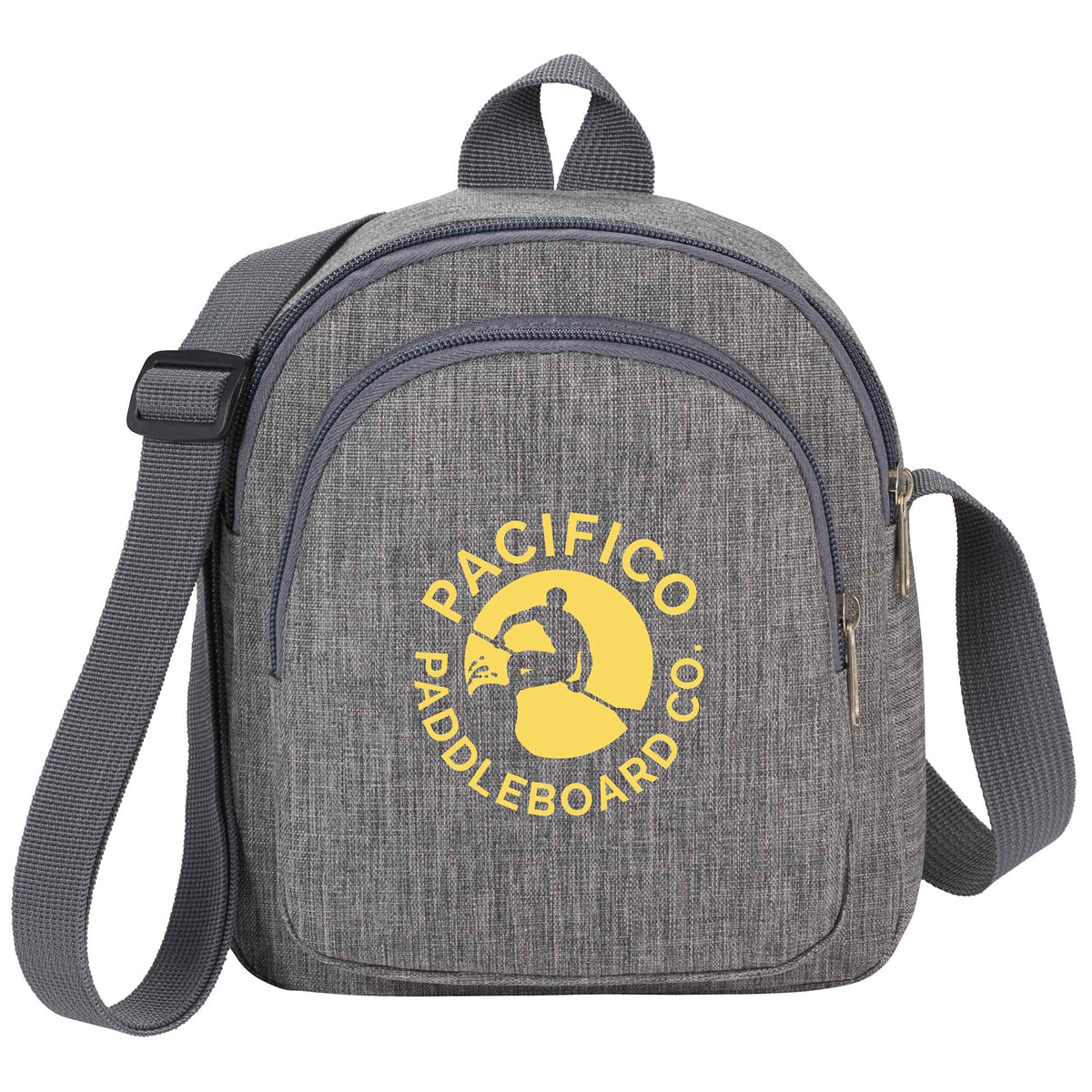 Mini Crossbody Sling Bag in Polycanvas Full Color - Graphite - Front