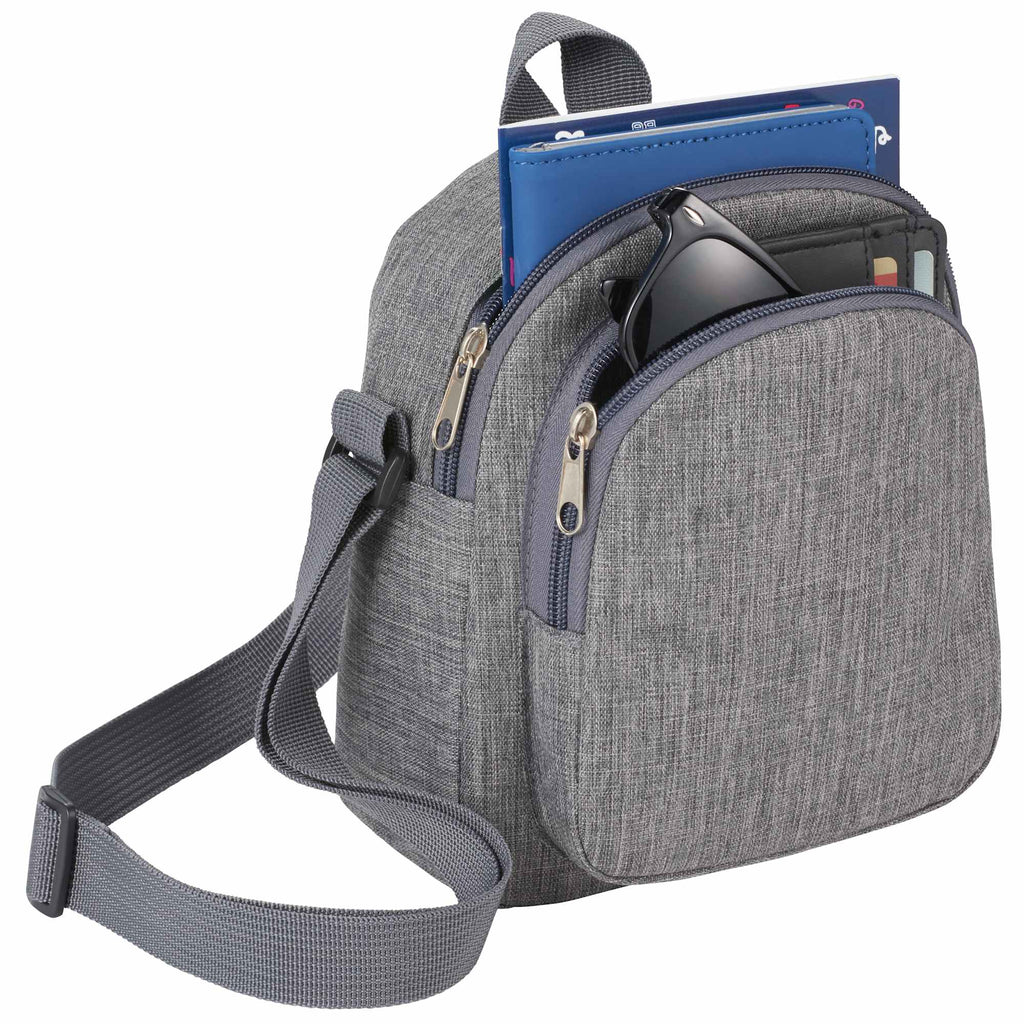 Mini Crossbody Sling Bag in Polycanvas Full Color - Graphite - Photo 3