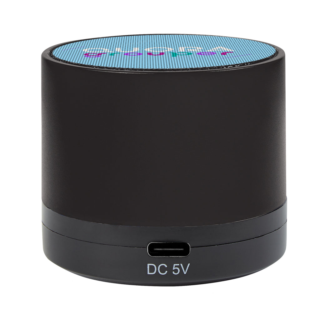 Mini Cylinder Wireless Speaker - Black - Full Color