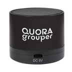 Mini Cylinder Wireless Speaker - Black - Silk Screen