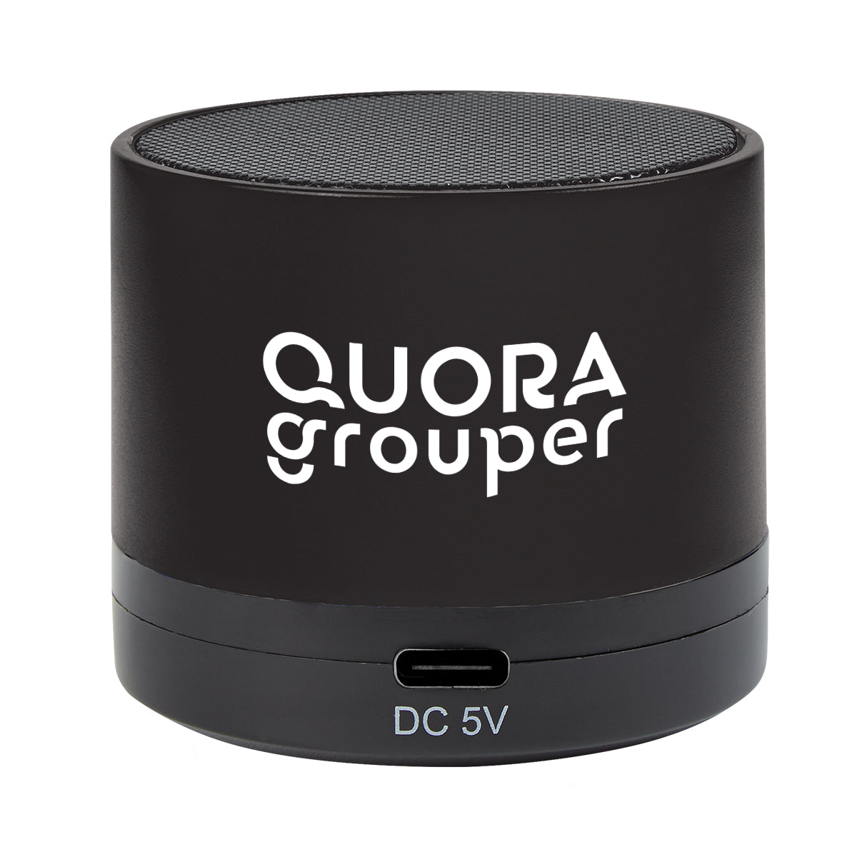 Mini Cylinder Wireless Speaker - Black - Silk Screen