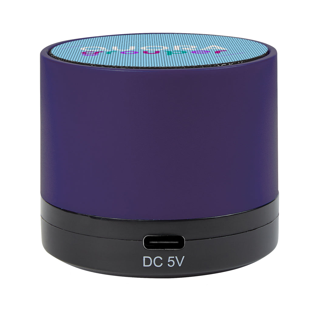 Mini Cylinder Wireless Speaker - Purple - Full Color