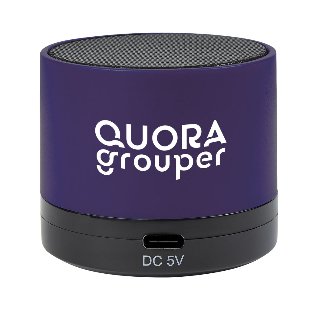 Mini Cylinder Wireless Speaker - Purple - Silk Screen
