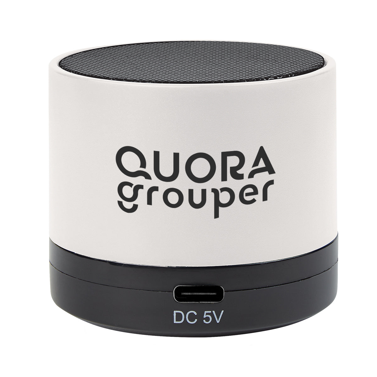 Mini Cylinder Wireless Speaker - White - Silk Screen