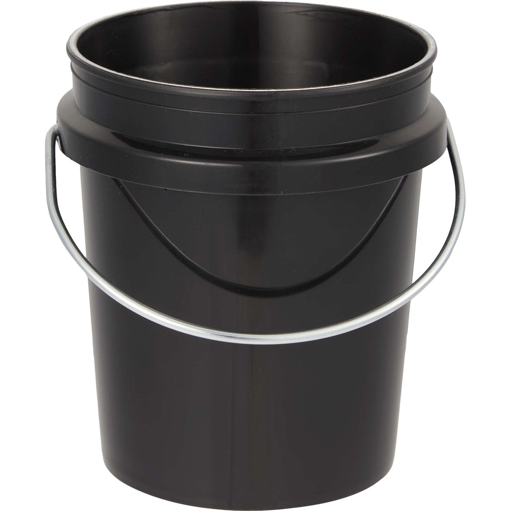 Mini Desk Bucket with Metal Handle, 0.4 qt - Black - Back