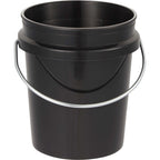 Mini Desk Bucket with Metal Handle, 0.4 qt - Black - Back