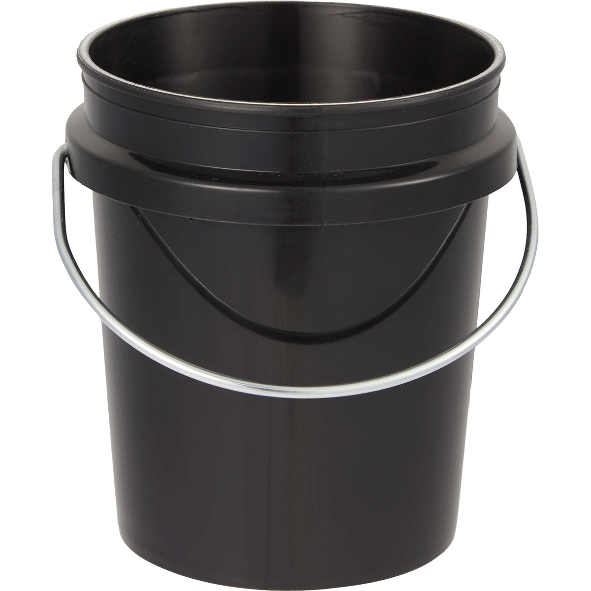 Mini Desk Bucket with Metal Handle, 0.4 qt - Black - Back