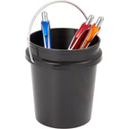 Mini Desk Bucket with Metal Handle, 0.4 qt - Black - Detail 2
