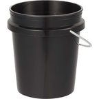 Mini Desk Bucket with Metal Handle, 0.4 qt - Black - Left Angle