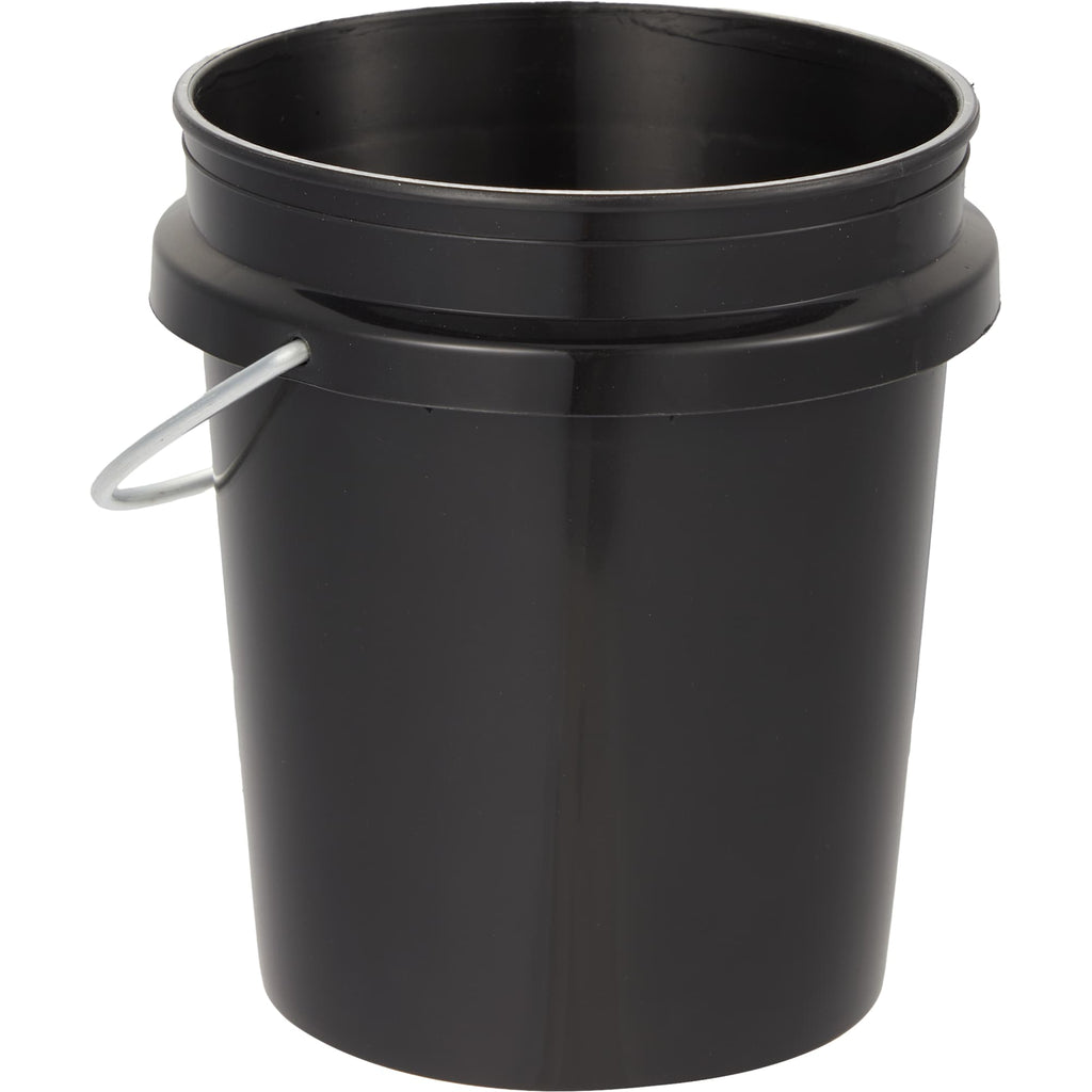Mini Desk Bucket with Metal Handle, 0.4 qt - Black - Right Angle
