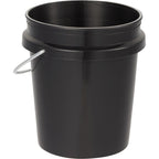 Mini Desk Bucket with Metal Handle, 0.4 qt - Black - Right Angle