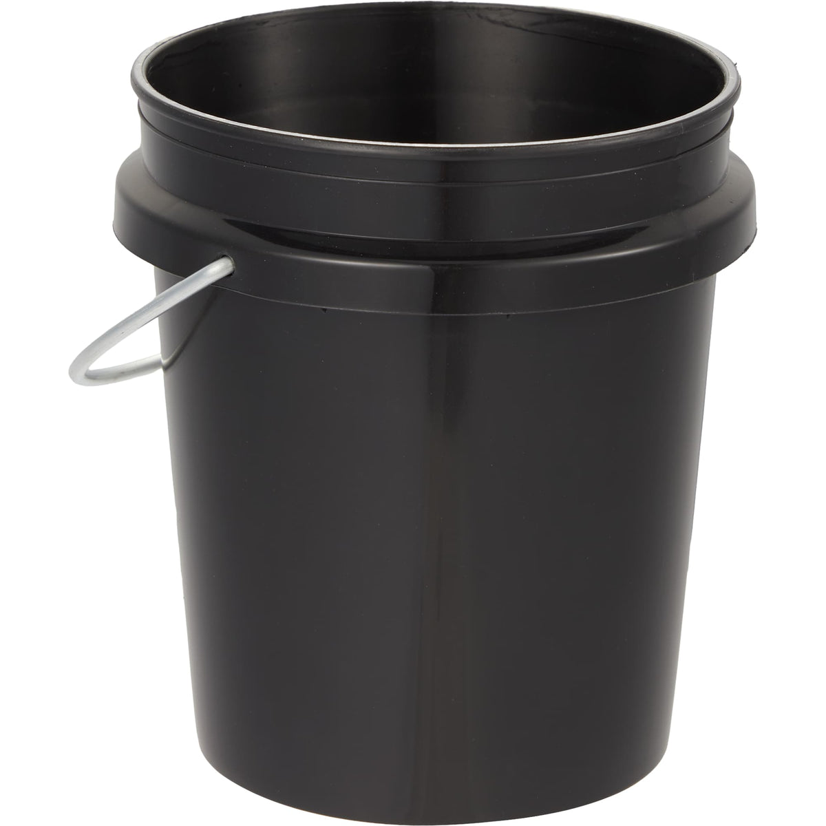 Mini Desk Bucket with Metal Handle, 0.4 qt - Black - Right Angle