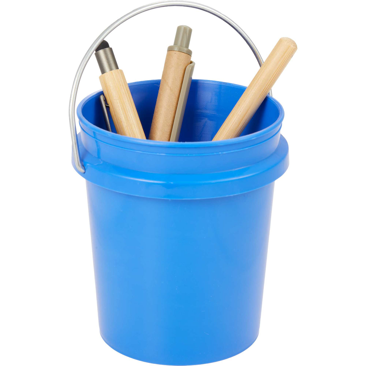 Mini Desk Bucket with Metal Handle, 0.4 qt - Blue - Detail 2