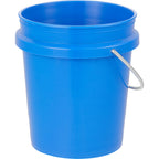 Mini Desk Bucket with Metal Handle, 0.4 qt - Blue - Left Angle