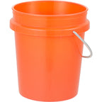 Mini Desk Bucket with Metal Handle, 0.4 qt - Orange - Left Angle