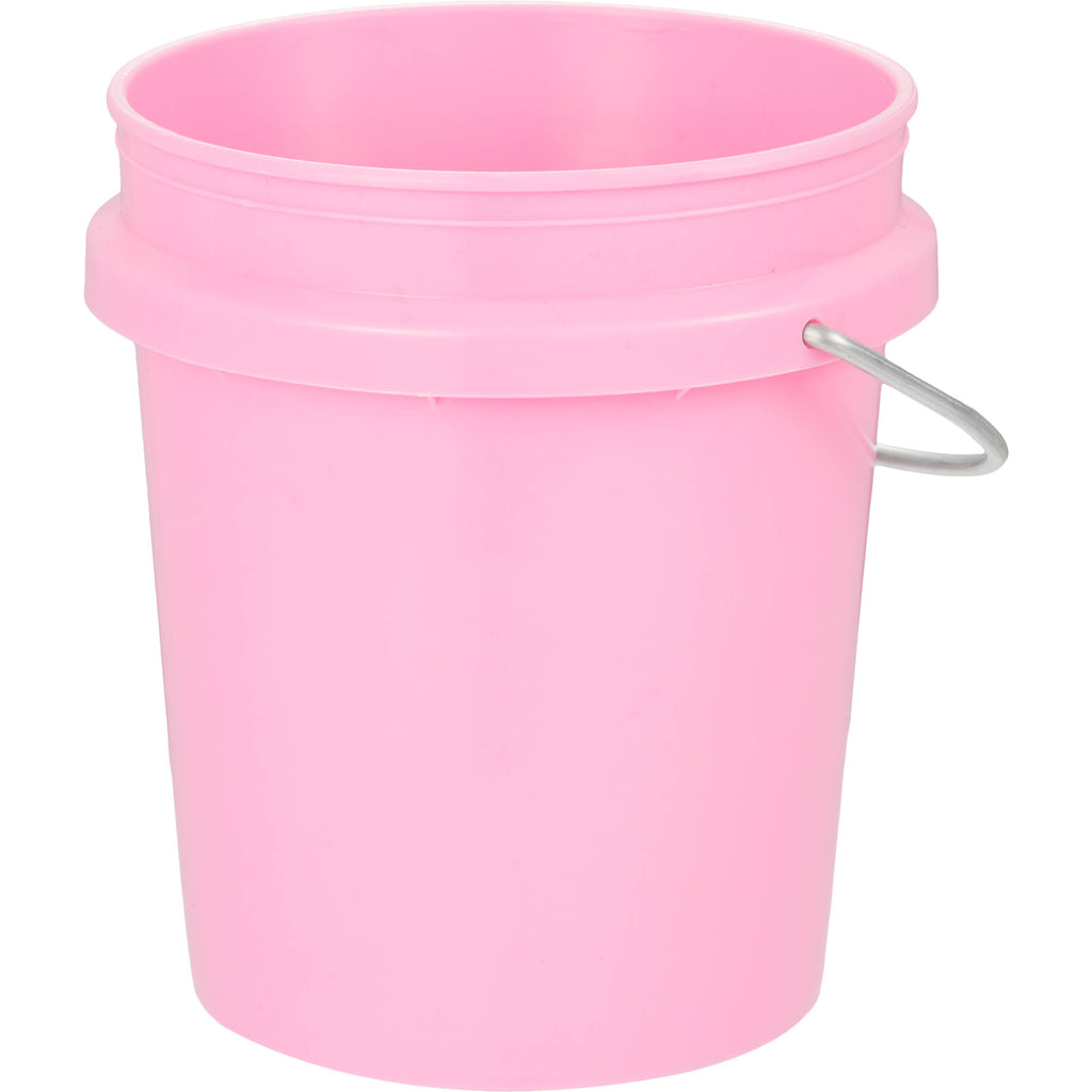 Mini Desk Bucket with Metal Handle, 0.4 qt - Pink - Left Angle