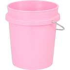 Mini Desk Bucket with Metal Handle, 0.4 qt - Pink - Left Angle