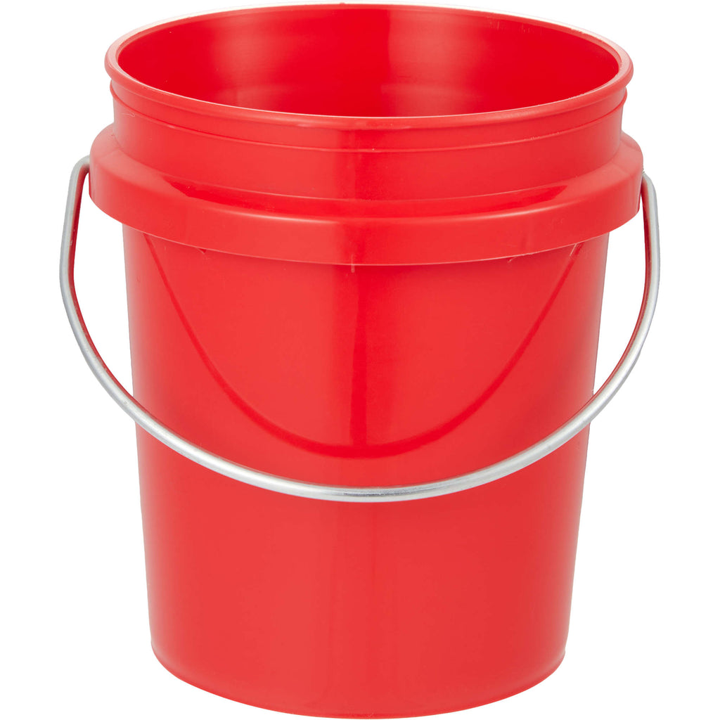 Mini Desk Bucket with Metal Handle, 0.4 qt - RED - Back