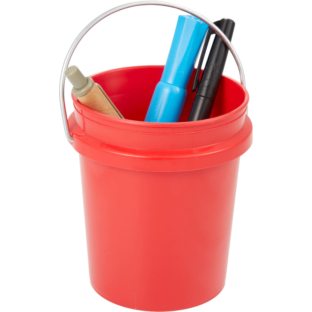 Mini Desk Bucket with Metal Handle, 0.4 qt - RED - Detail 2