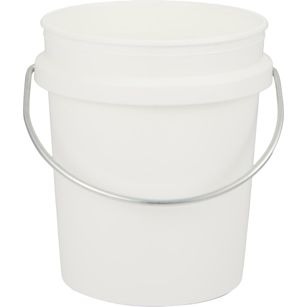 Mini Desk Bucket with Metal Handle, 0.4 qt - White - Back