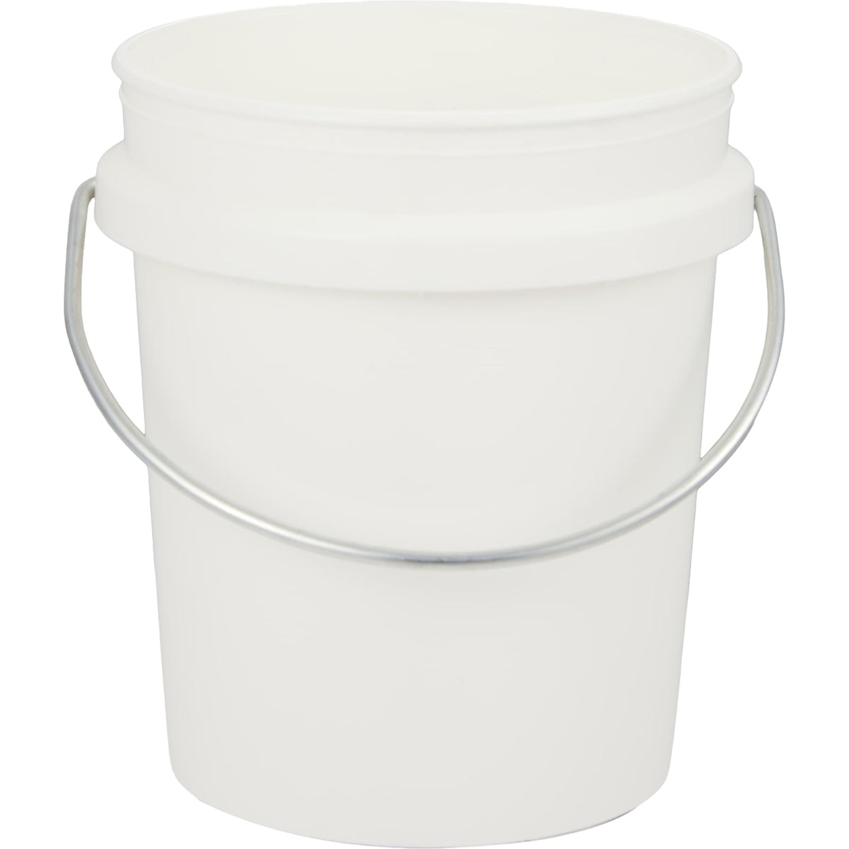 Mini Desk Bucket with Metal Handle, 0.4 qt - White - Back