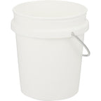Mini Desk Bucket with Metal Handle, 0.4 qt - White - Left Angle