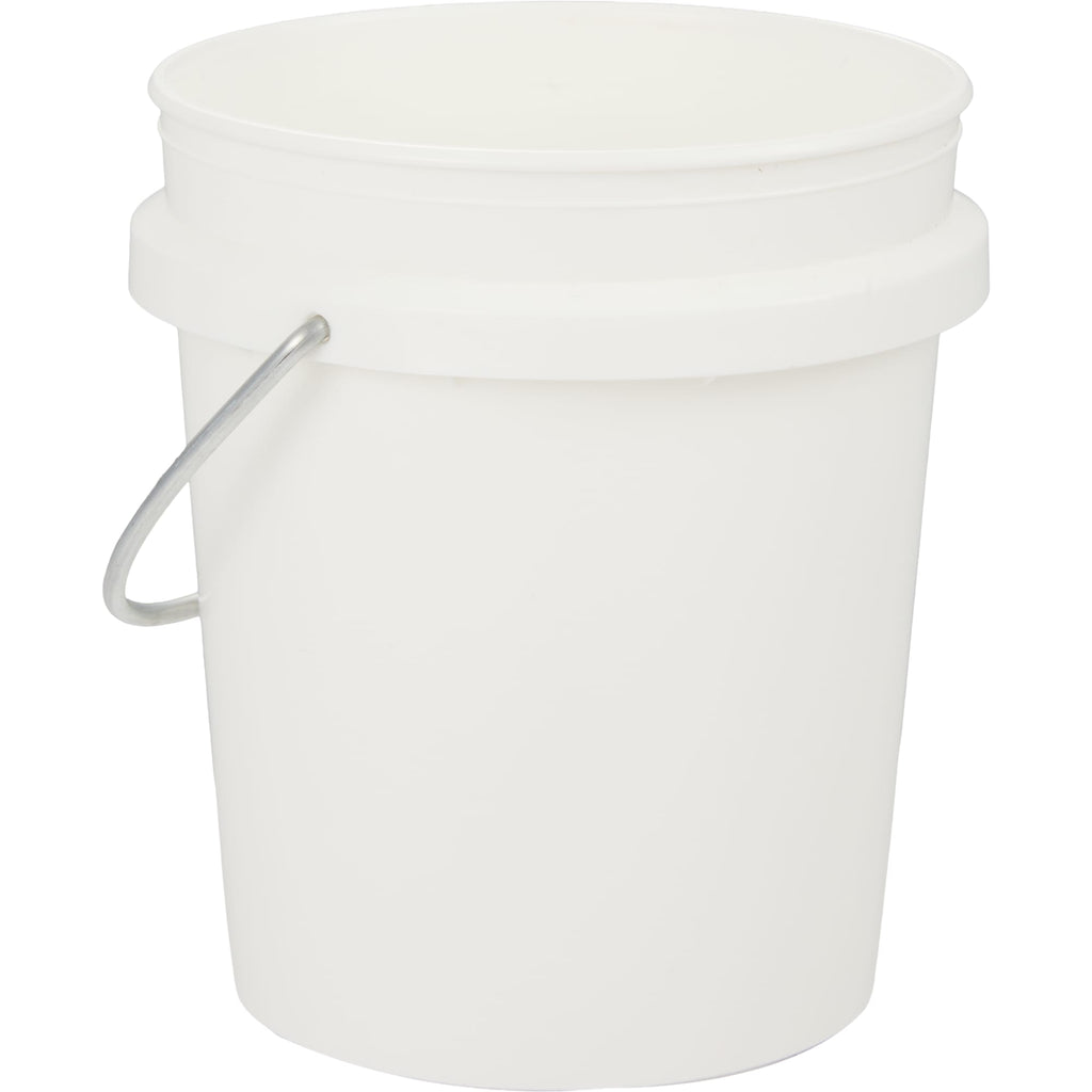 Mini Desk Bucket with Metal Handle, 0.4 qt - White - Right Angle