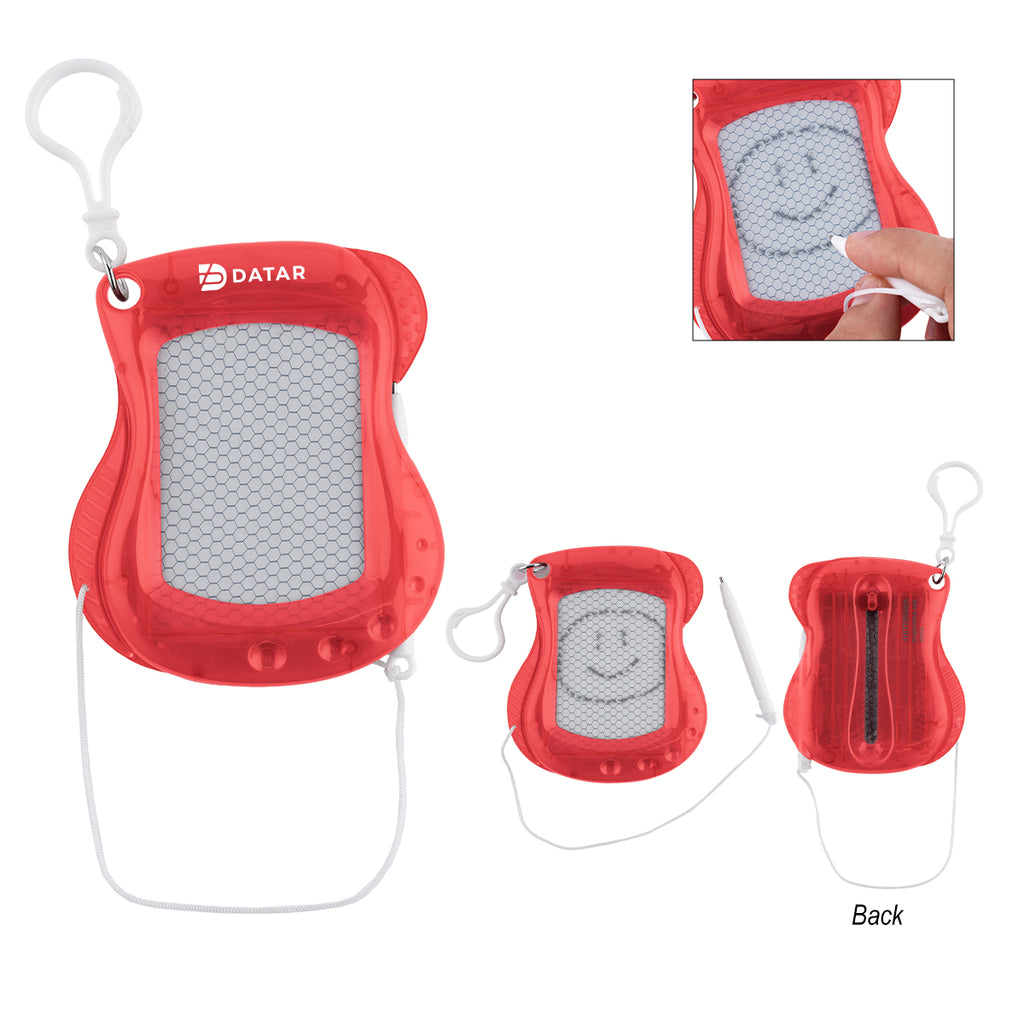 Mini Doodle and Erase Board - Red - Pad Print