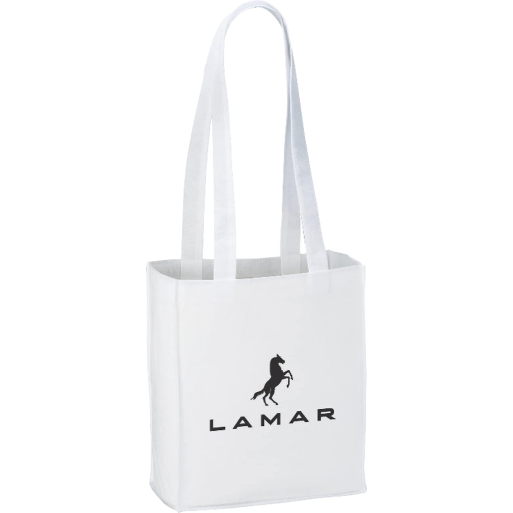 Mini Elm Tote with Long Handles Full Color - White - Front