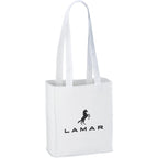 Mini Elm Tote with Long Handles - White - Front