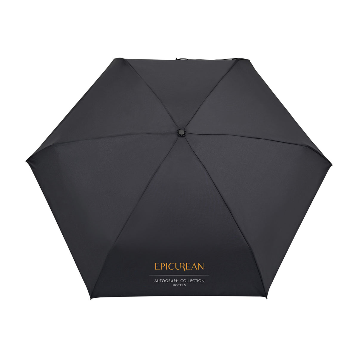 Mini Folding Umbrella in Recycled PET, 39 Inch Transfer - Black - View 2