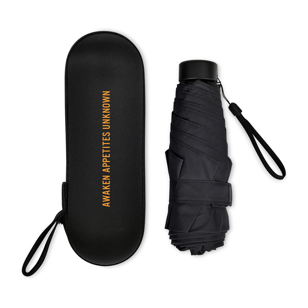 Mini Folding Umbrella in Recycled PET, 39 Inch Transfer - Black - View 3