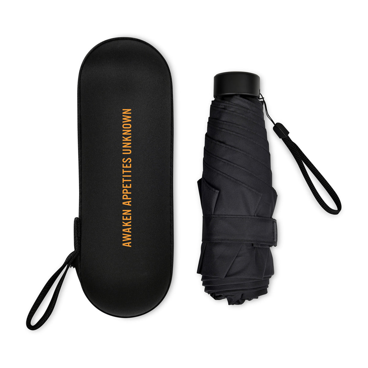 Mini Folding Umbrella in Recycled PET, 39 Inch Transfer - Black - View 3