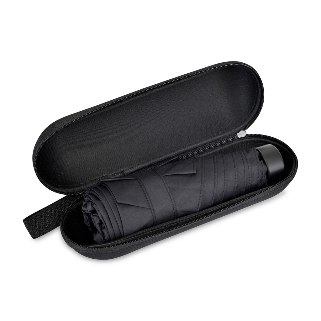 Mini Folding Umbrella in Recycled PET, 39 Inch Transfer - Black - View 5
