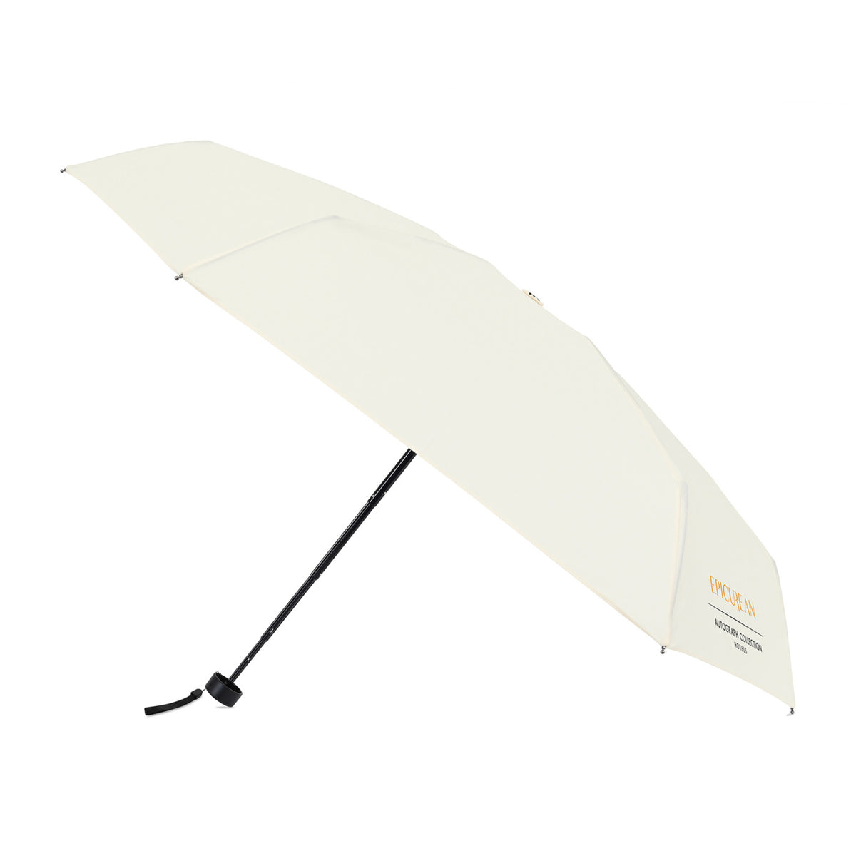 Mini Folding Umbrella in Recycled PET, 39 Inch Transfer - Cream - View 1