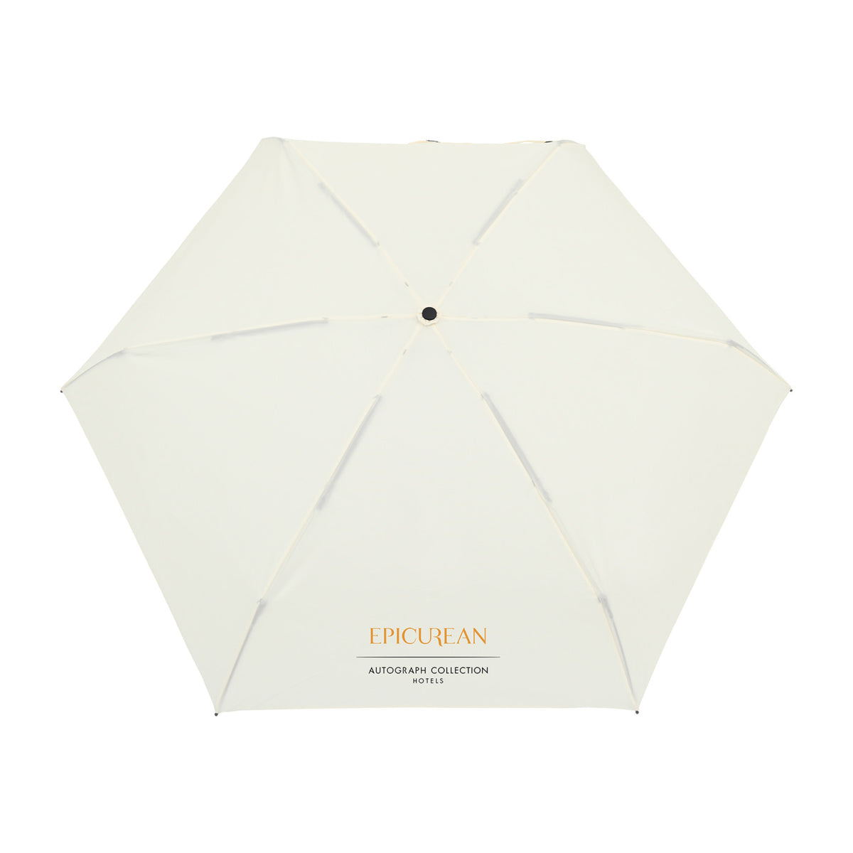 Mini Folding Umbrella in Recycled PET, 39 Inch Transfer - Cream - View 2