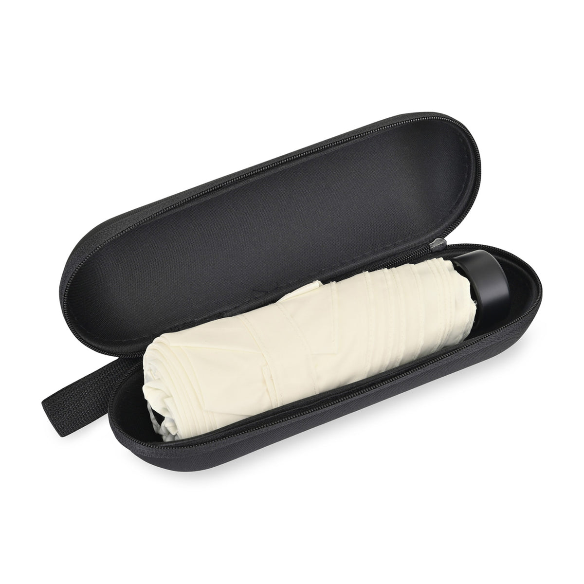 Mini Folding Umbrella in Recycled PET, 39 Inch Transfer - Cream - View 4
