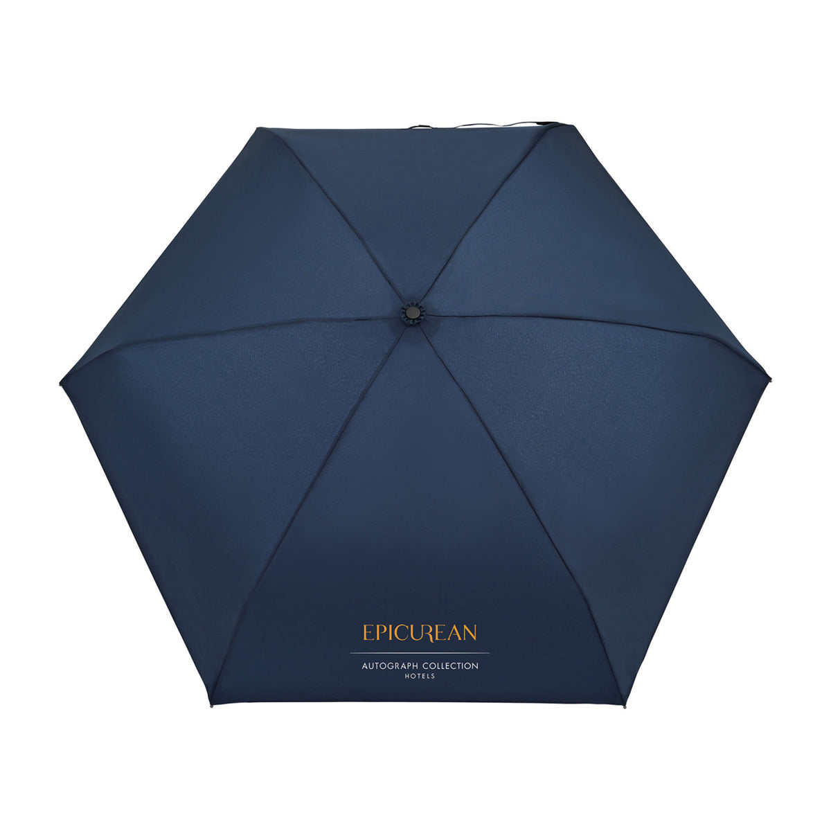 Mini Folding Umbrella in Recycled PET, 39 Inch Transfer - Navy - View 2