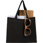 Mini Heat-Sealed Gift Tote, 8.25 x 9.8 Inches - Black - Propped 2