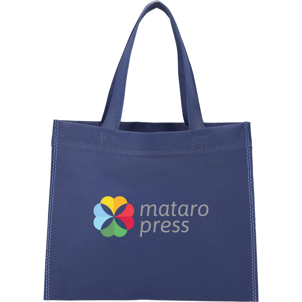 Mini Heat-Sealed Gift Tote, 8.25 x 9.8 Inches Full Color - Navy - Front